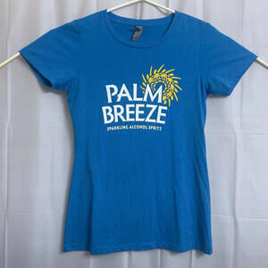 Palm Breeze Sparkling Spiritz T-Shirt Women's Medium M Blue
